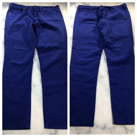 J. Crew Bright Blue Skinny Toothpick Ankle Jeans - Picture 2 of 8
